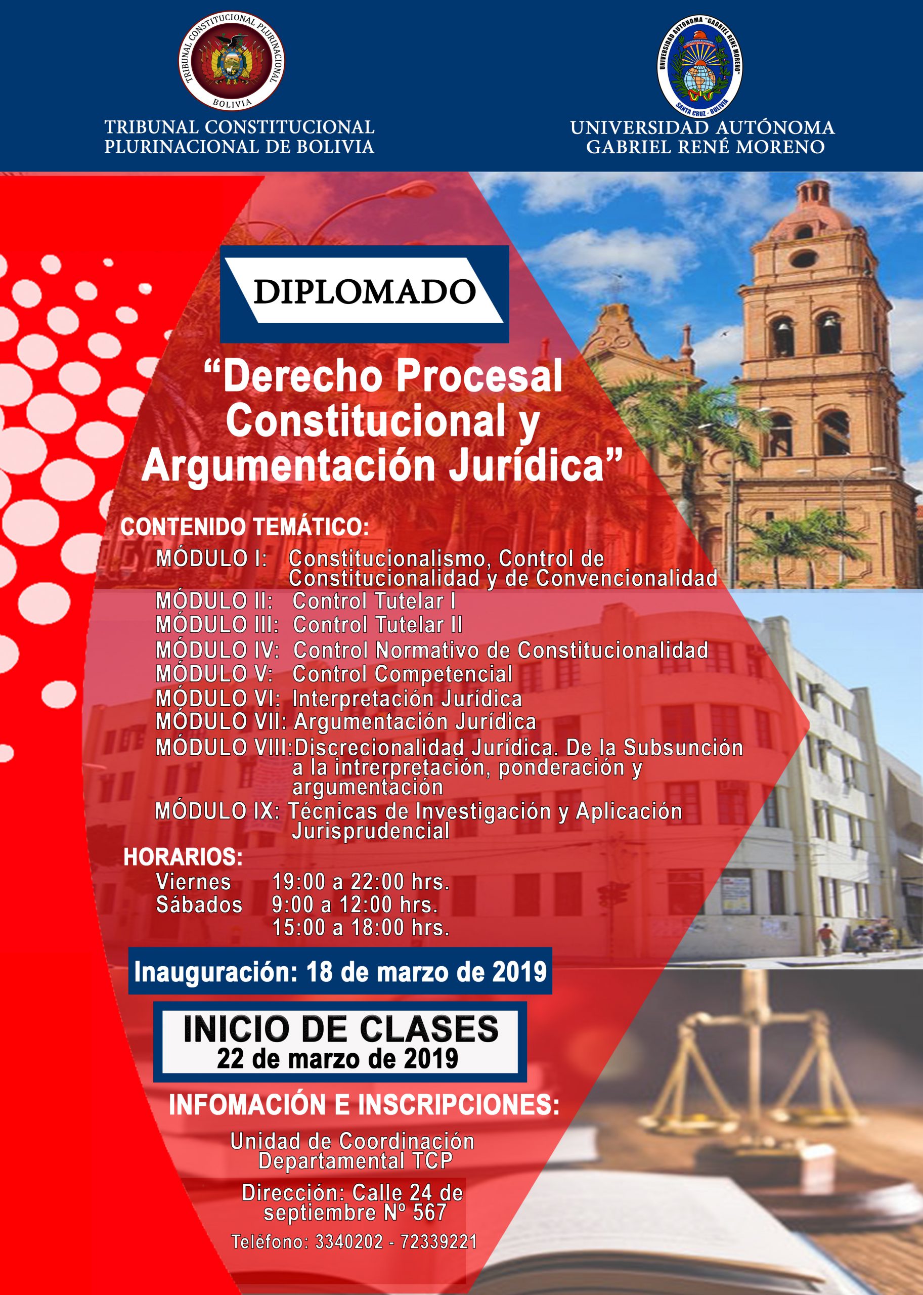 En este momento estás viendo DIPLOMADO EN DERECHO PROCESAL CONSTITUCIONAL Y ARGUMENTACIÓN JURÍDICA SANTA CRUZ