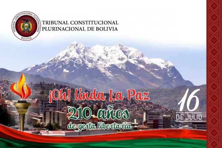 210 ANIVERSARIO DE LA PAZ – .:: Tribunal Constitucional Plurinacional