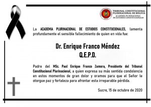 Lee más sobre el artículo CONDOLENCIAS