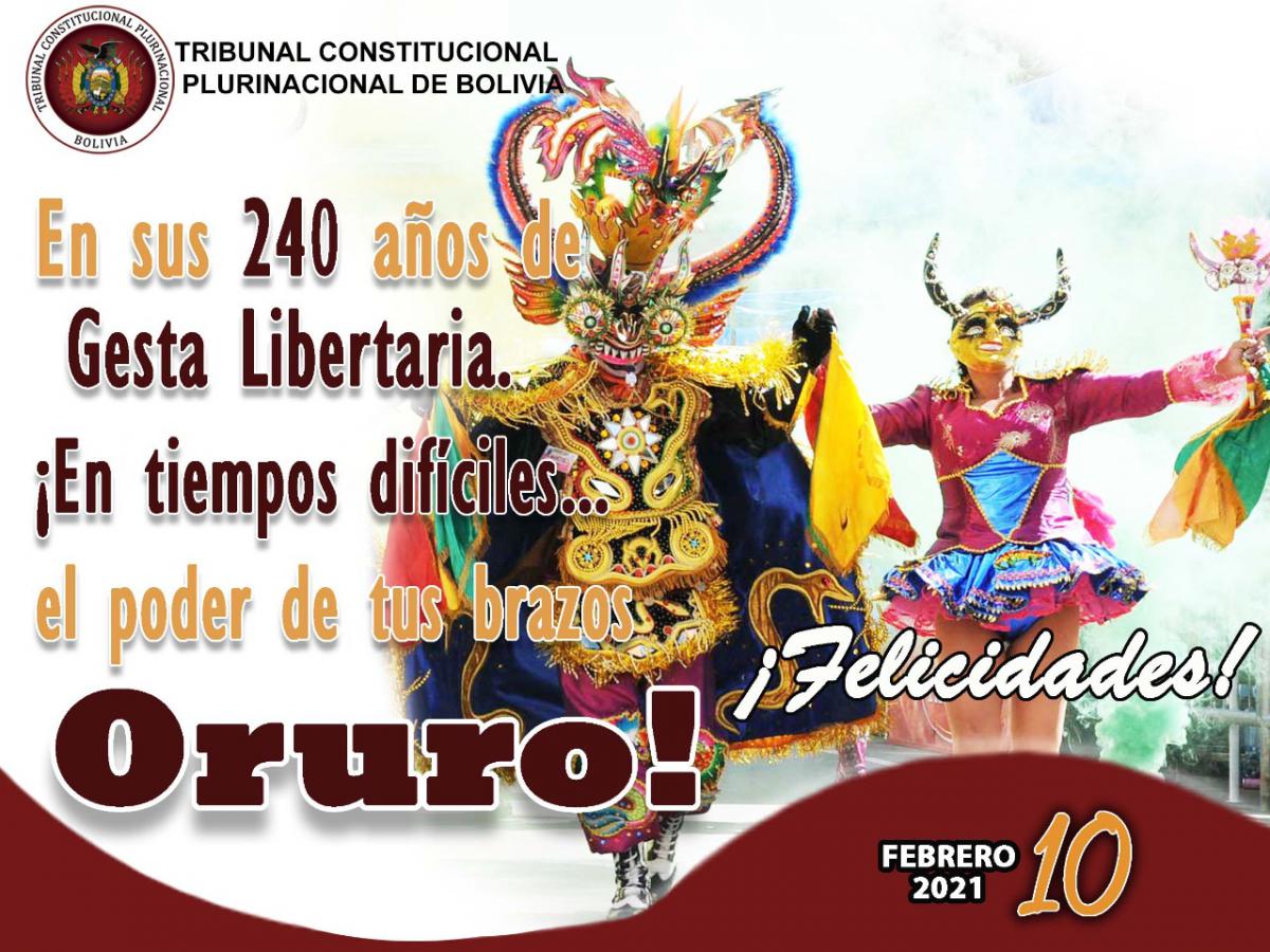 En este momento estás viendo FELICIDADES ORURO