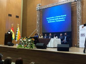 Lee más sobre el artículo TCP de Bolivia presente en la posesión de Notarias y Notarios de Fe Pública