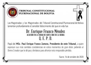 Lee más sobre el artículo CONDOLENCIAS