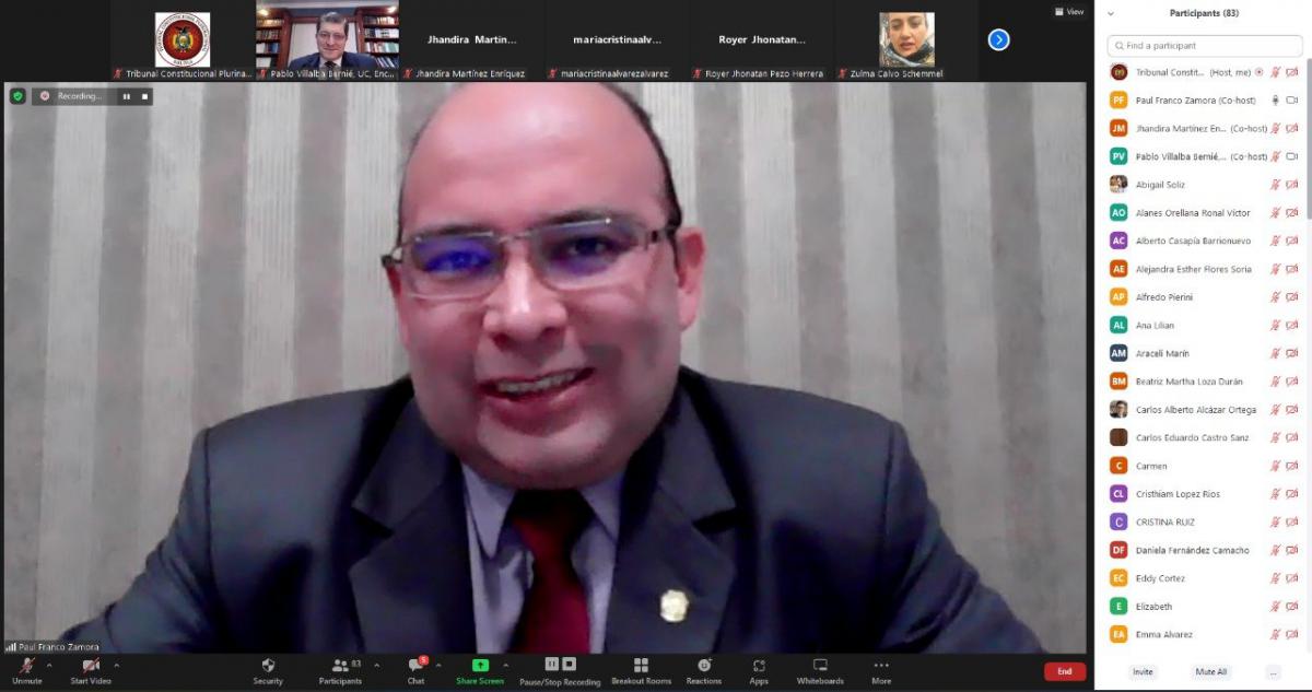 Lee más sobre el artículo TCP REFLEXIONÓ SOBRE LA TRANSFORMACIÓN DE LA CIENCIA JURÍDICA A PARTIR DE LOS DERECHOS HUMANOS EN SEMINARIO VIRTUAL INTERNO