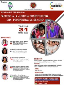 Lee más sobre el artículo SEMINARIO «ACCESO A LA JUSTICIA CONSTITUCIONAL CON PERSPECTIVA DE GÉNERO»