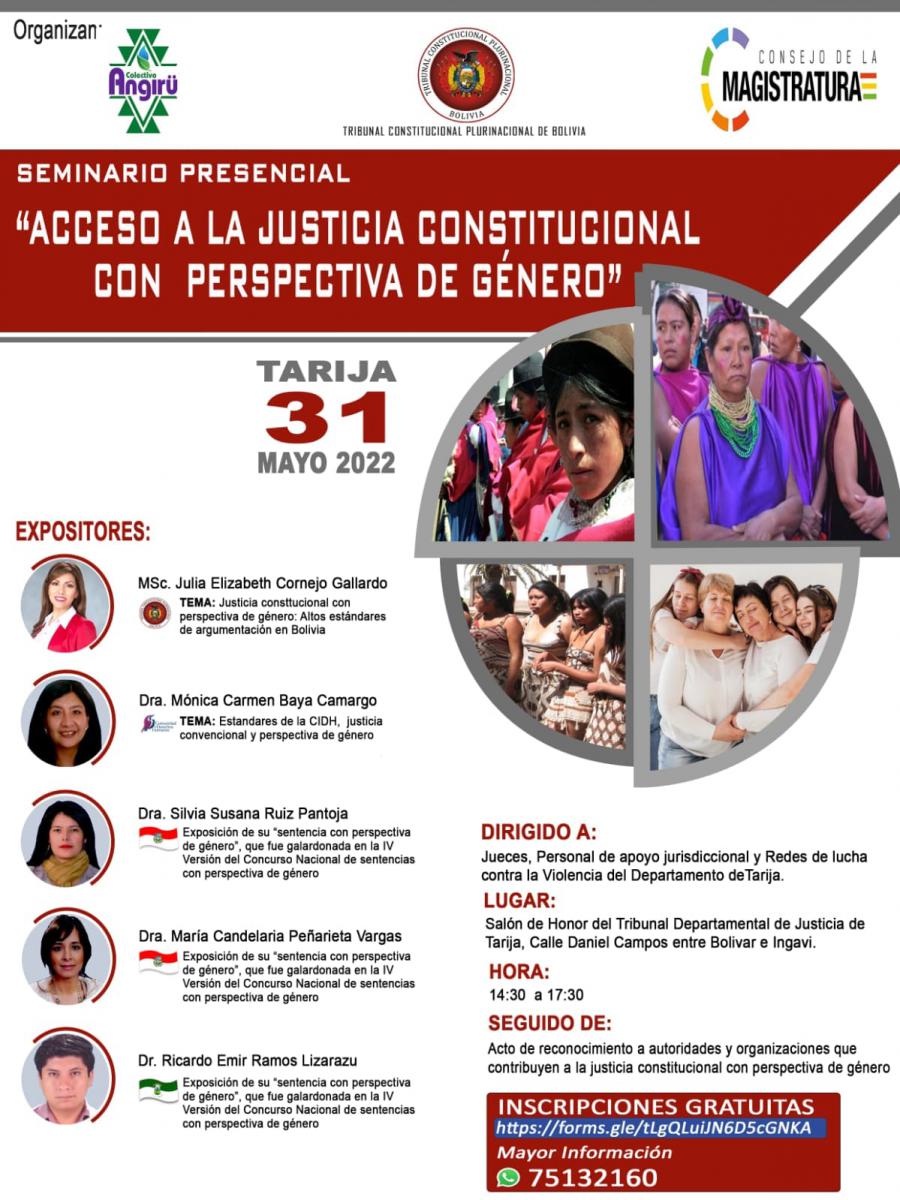 En este momento estás viendo SEMINARIO «ACCESO A LA JUSTICIA CONSTITUCIONAL CON PERSPECTIVA DE GÉNERO»