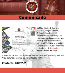 Lee más sobre el artículo ATENCIÓN #BERMEJO, DEPARTAMENTO DE # TARIJA