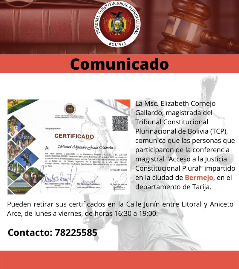 En este momento estás viendo ATENCIÓN #BERMEJO, DEPARTAMENTO DE # TARIJA