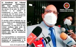 Lee más sobre el artículo EL PRESIDENTE DEL TRIBUNAL CONSTITUCIONAL PLURINACIONAL, MSC. PAUL ENRIQUE FRANCO ZAMORA
