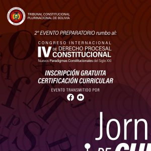 Lee más sobre el artículo RUMBO AL IV CONGRESO INTERNACIONAL DE DERECHO PROCESAL CONSTITUCIONAL