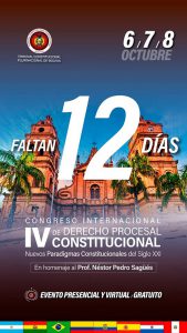 Lee más sobre el artículo FALTAN 12 DÍAS PARA EL EVENTO ACADÉMICO MÁS ESPERADO DE LA JURISDICIÓN CONSTITUCIONAL