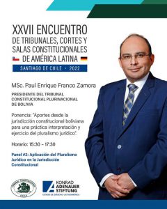 Lee más sobre el artículo XXVII ENCUENTRO ANUAL DE TRIBUNALES, CORTES Y SALAS CONSTITUCIONALES DE AMÉRICA LATINA