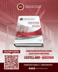 Lee más sobre el artículo CONSTITUCIÓN POLÍTICA DEL ESTADO CASTELLANO – QUECHUA, DESCARGA GRATUITA