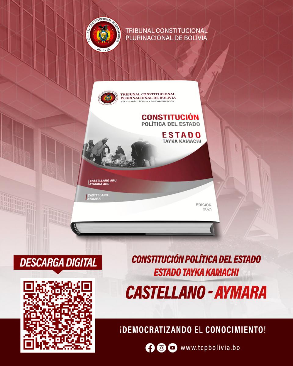 Lee más sobre el artículo CONSTITUCIÓN POLÍTICA DEL ESTADO CASTELLANO – AYMARA, DESCARGA GRATUITA