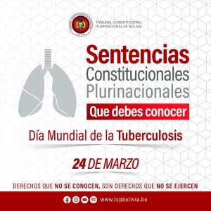 Lee más sobre el artículo DÍA MUNDIAL DE LA TUBERCULOSIS, SENTENCIAS CONSTITUCIONALES PLURINACIONALES