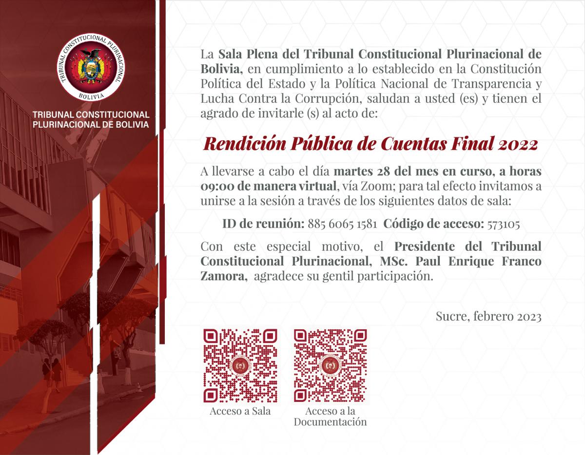 En este momento estás viendo INVITACIÓN RENDICIÓN PÚBLICA DE CUENTAS FINAL 2022