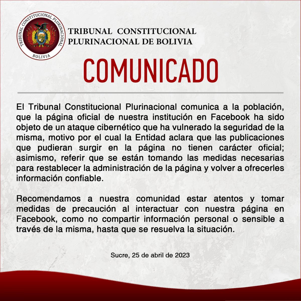 En este momento estás viendo COMUNICADO