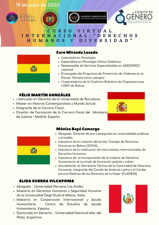 Lee más sobre el artículo INVITACIÓN CURSO INTERNACIONAL «DERECHOS HUMANOS Y DIVERSIDAD»