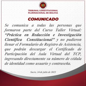 Lee más sobre el artículo COMUNICADO