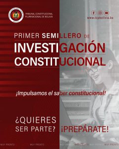 Lee más sobre el artículo INVITACIÓN, “PRIMER SEMILLERO DE INVESTIGACIÓN CONSTITUCIONAL”