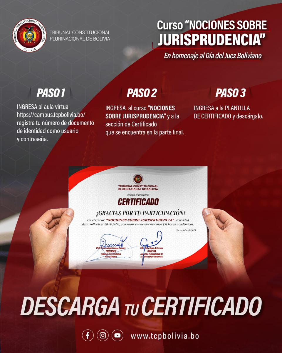 En este momento estás viendo DESCARGA TU CERTIFICADO DEL CURSO “NOCIONES SOBRE JURISPRUDENCIA”