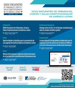 Lee más sobre el artículo XXVIII ENCUENTRO DE TRIBUNALES, CORTES Y SALAS CONSTITUCIONALES DE AMÉRICA LATINA