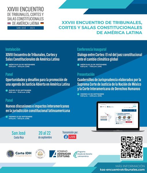 Lee más sobre el artículo XXVIII ENCUENTRO DE TRIBUNALES, CORTES Y SALAS CONSTITUCIONALES DE AMÉRICA LATINA