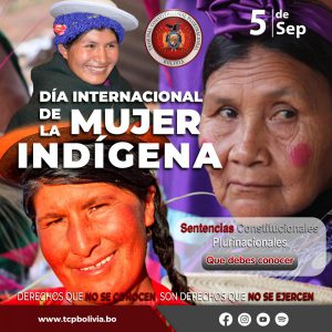 Lee más sobre el artículo DÍA INTERNACIONAL DE LA MUJER INDÍGENA, SENTENCIAS CONSTITUCIONALES PLURINACIONALES