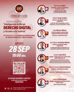 Lee más sobre el artículo SEMINARIO INTERNACIONAL: “INTELIGENCIA ARTIFICIAL, DERECHO DIGITAL Y ACCESO A LA JUSTICIA”