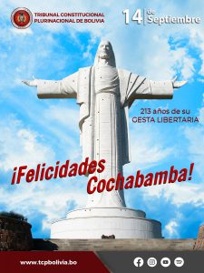 Lee más sobre el artículo ANIVERSARIO DE LA GESTA LIIBERTARIA DEL DEPARTAMENTO DE COCHABAMBA