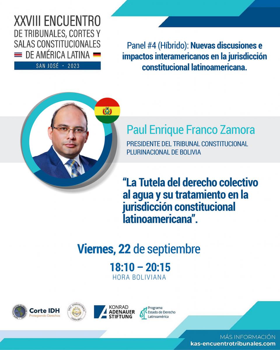 Lee más sobre el artículo TERCERA JORNADA DEL XXVIII ENCUENTRO DE TRIBUNALES, CORTES Y SALAS CONSTITUCIONALES DE AMÉRICA LATINA
