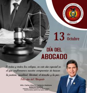 Lee más sobre el artículo SALUTACIÓN DEL MAGISTRADO CARLOS ALBERTO CALDERÓN MEDRANO