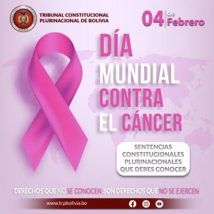 Lee más sobre el artículo DÍA MUNDIAL CONTRA EL CÁNCER, SENTENCIAS CONSTITUCIONAL PLURINACIONALES