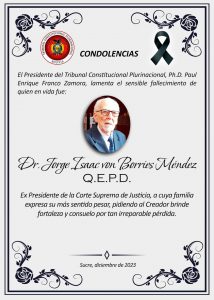 Lee más sobre el artículo SENTIDA CONDOLENCIA