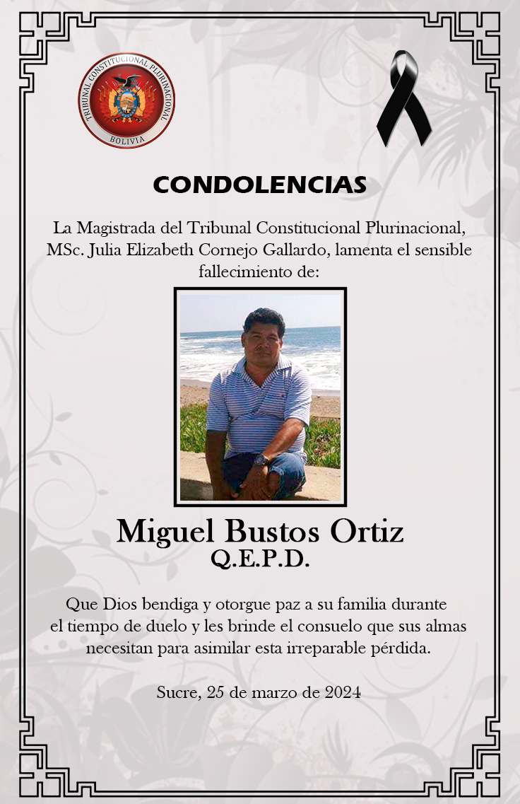 En este momento estás viendo CONDOLENCIAS