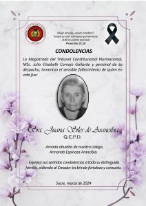 Lee más sobre el artículo CONDOLENCIAS