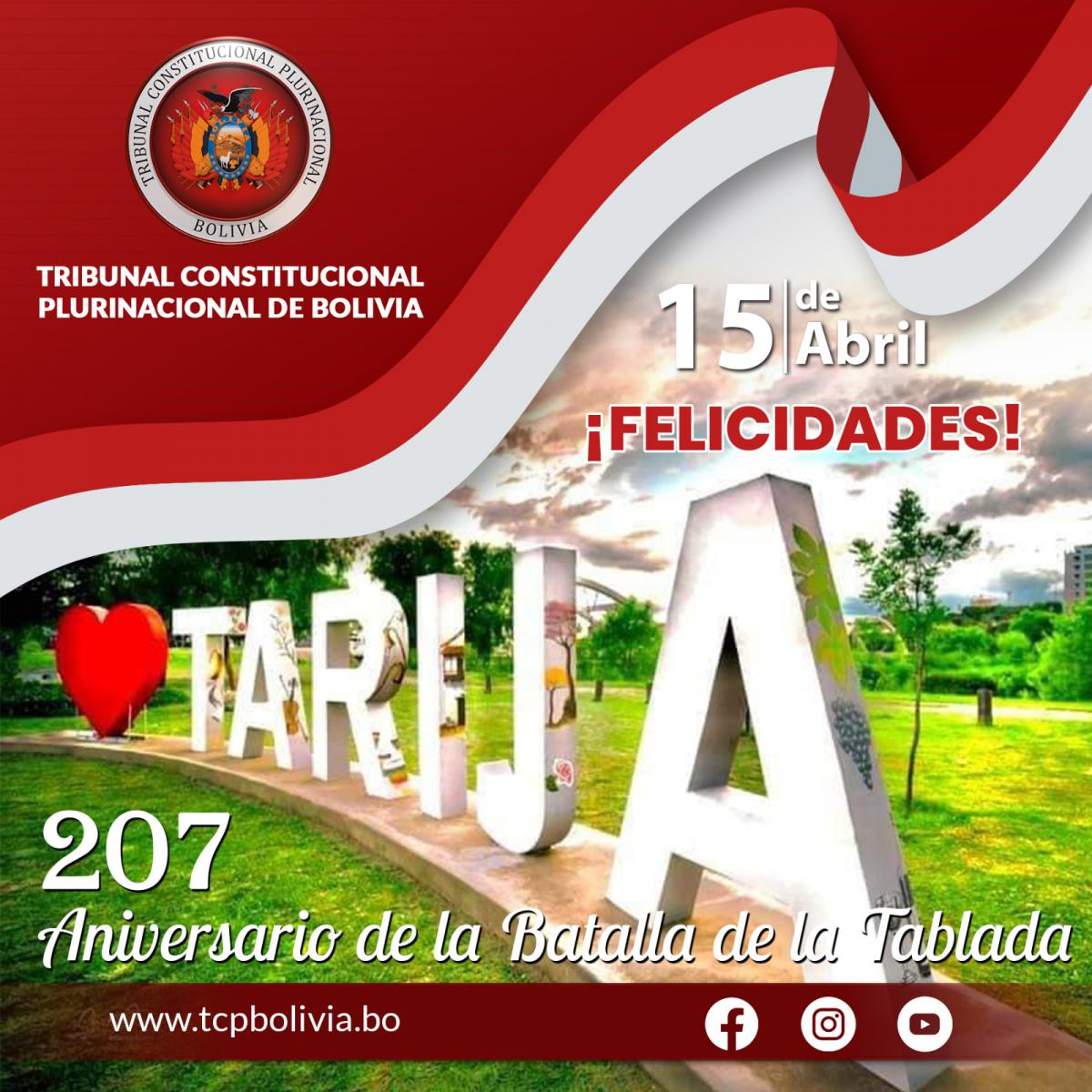 En este momento estás viendo ¡FELICIDADES TARIJA!