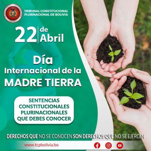 Lee más sobre el artículo DÍA INTERNACIONAL DE LA MADRE TIERRA, SENTENCIAS CONSTITUCIONALES PLURINACIONALES