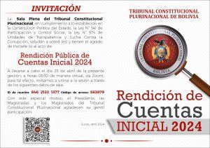 Lee más sobre el artículo RENDICIÓN PÚBLICA DE CUENTAS INICIAL 2024