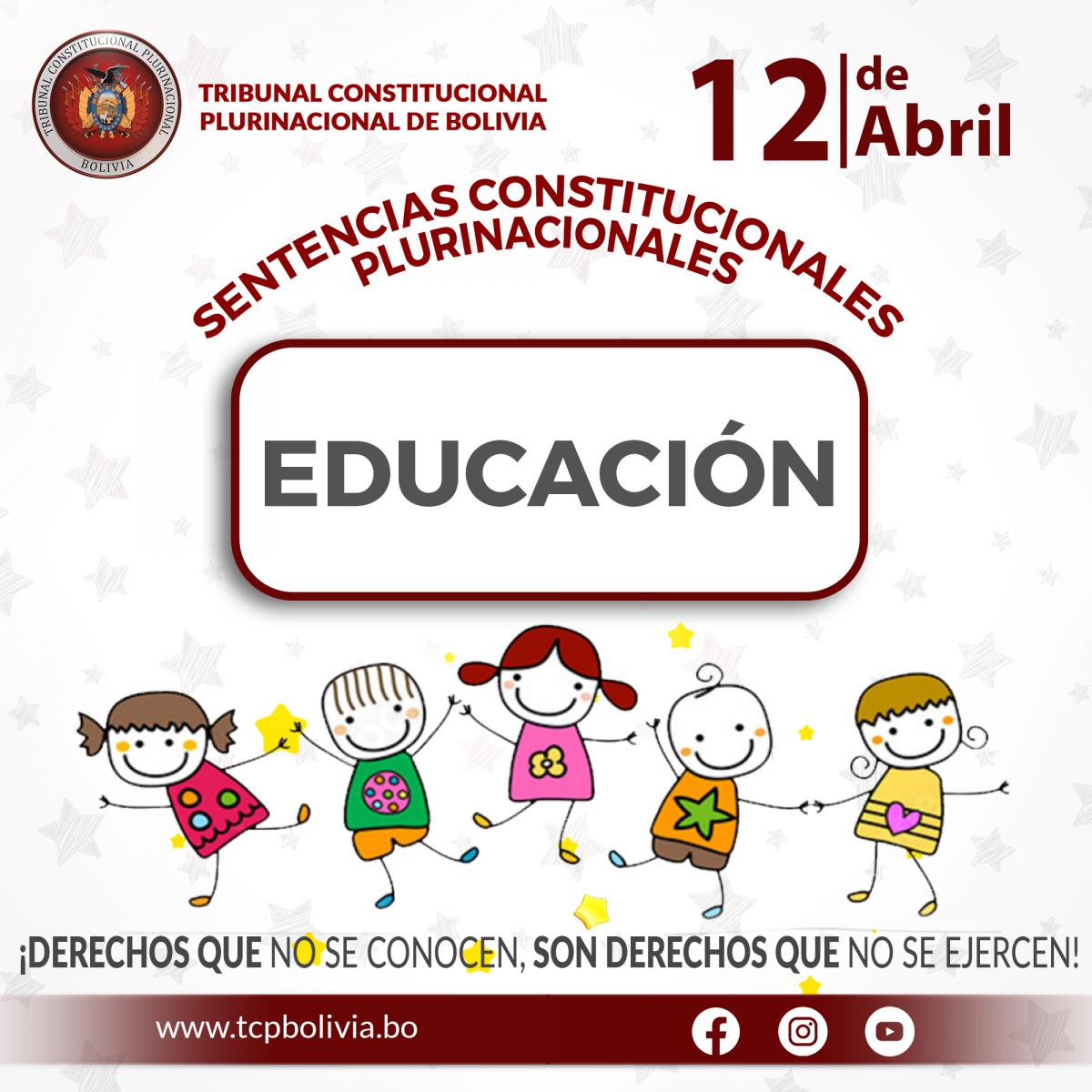 En este momento estás viendo DÍA DE LA NIÑA Y EL NIÑO BOLIVIANO, SENTENCIAS CONSTITUCIONALES PLURINACIONALES