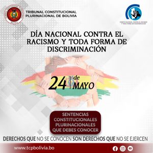 Lee más sobre el artículo DÍA NACIONAL CONTRA EL RACISMO Y TODA FORMA DE DISCRIMINACIÓN, SENTENCIAS CONSTITUCIONALES PLURINACIONALES