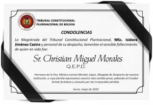 Lee más sobre el artículo CONDOLENCIAS