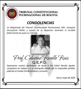 Lee más sobre el artículo CONDOLENCIAS