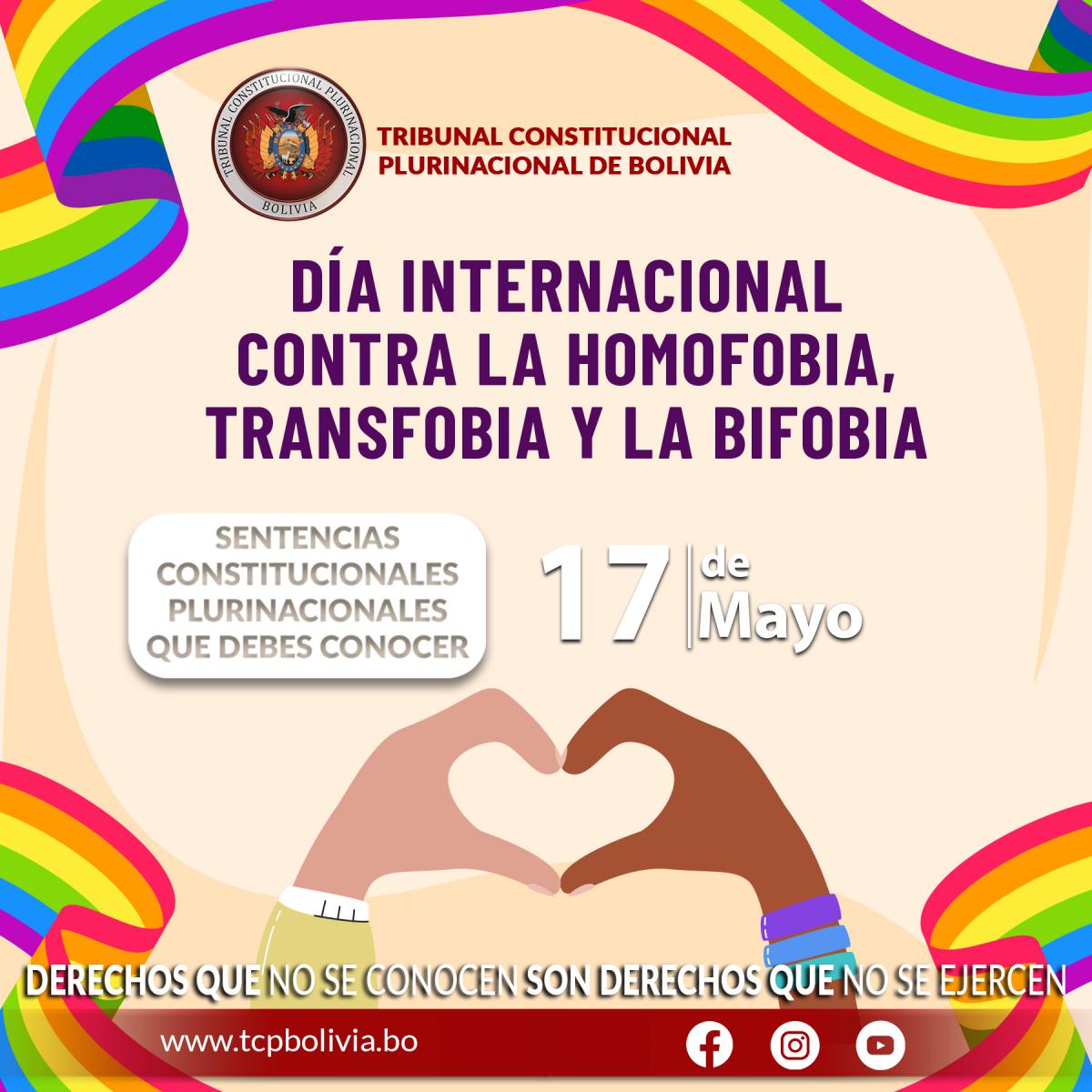 Lee más sobre el artículo DÍA INTERNACIONAL CONTRA LA HOMOFOBIA, TRANSFOBIA Y LA BIFOBIA