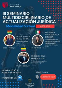 Lee más sobre el artículo PRESIDENTE DEL TCP DESTACA IMPORTANCIA DE PROTEGER A LA NATURALEZA COMO SUJETO DE DERECHOS EN “SEMINARIO DE ACTUALIZACIÓN JURÍDICA” ORGANIZADO POR LA UNIVERSIDAD CÉSAR VALLEJO DEL PERÚ