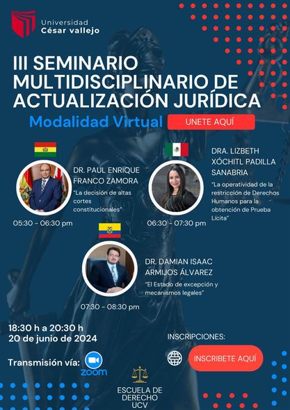 Lee más sobre el artículo PRESIDENTE DEL TCP DESTACA IMPORTANCIA DE PROTEGER A LA NATURALEZA COMO SUJETO DE DERECHOS EN “SEMINARIO DE ACTUALIZACIÓN JURÍDICA” ORGANIZADO POR LA UNIVERSIDAD CÉSAR VALLEJO DEL PERÚ