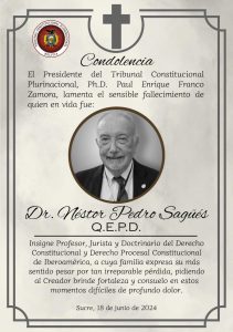 Lee más sobre el artículo SENTIDA CONDOLENCIA