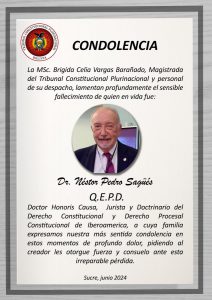 Lee más sobre el artículo SENTIDA CONDOLENCIA