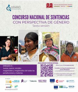 Lee más sobre el artículo CONVOCATORIA PARA LA SEXTA VERSIÓN DEL CONCURSO NACIONAL DE SENTENCIAS CON PERSPECTIVA DE GÉNERO