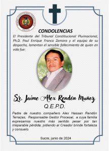 Lee más sobre el artículo SENTIDAS CONDOLENCIAS