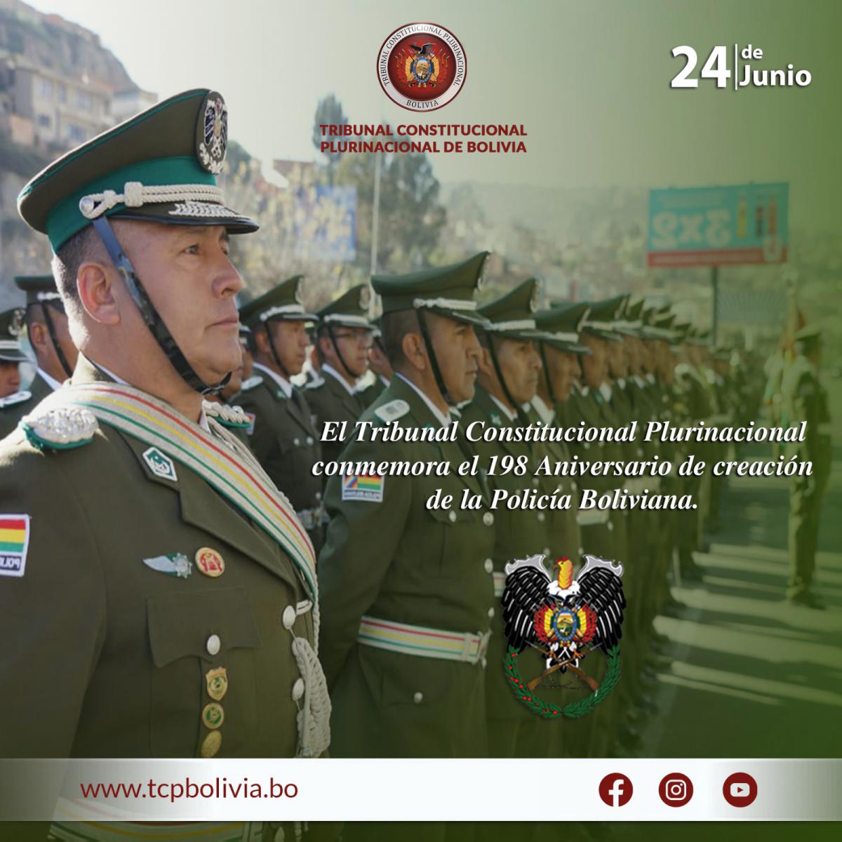 En este momento estás viendo ANIVERSARIO DE CREACIÓN DE LA POLICÍA BOLIVIANA